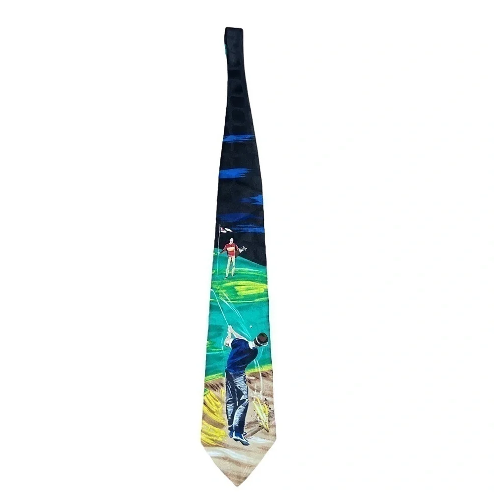 VTG American Sports Tie “Bunker” Golf Necktie Men’s Accessories OS